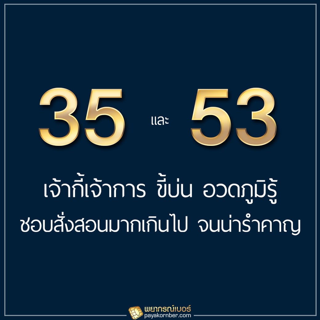 35/53 เจ้ากี้เจ้าการ ขี้บ่น อวดภูมิรู้ ชอบสั่งสอนมากเกินไปจนน่ารำคาญ