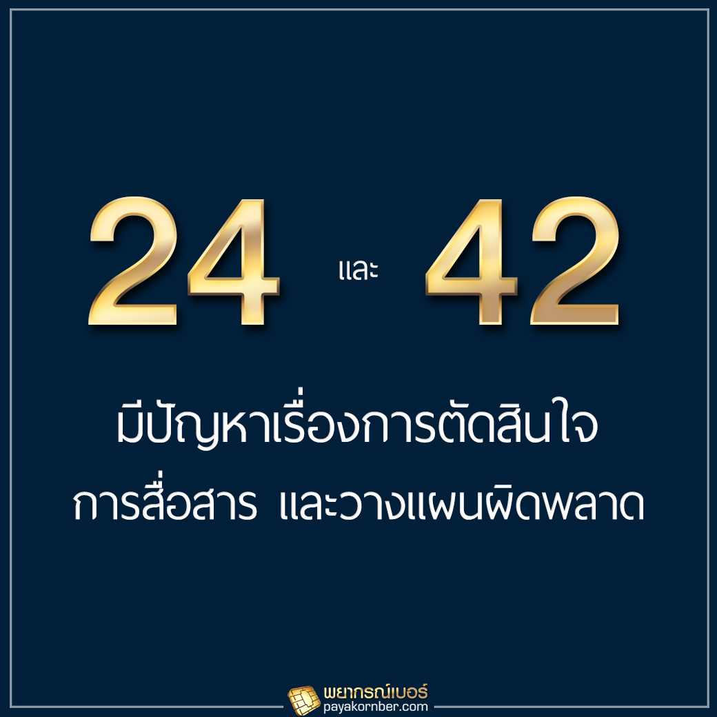 24/42 มีปัญหาเรื่องการตัดสินใจ การสื่อสาร และวางแผนผิดพลาด